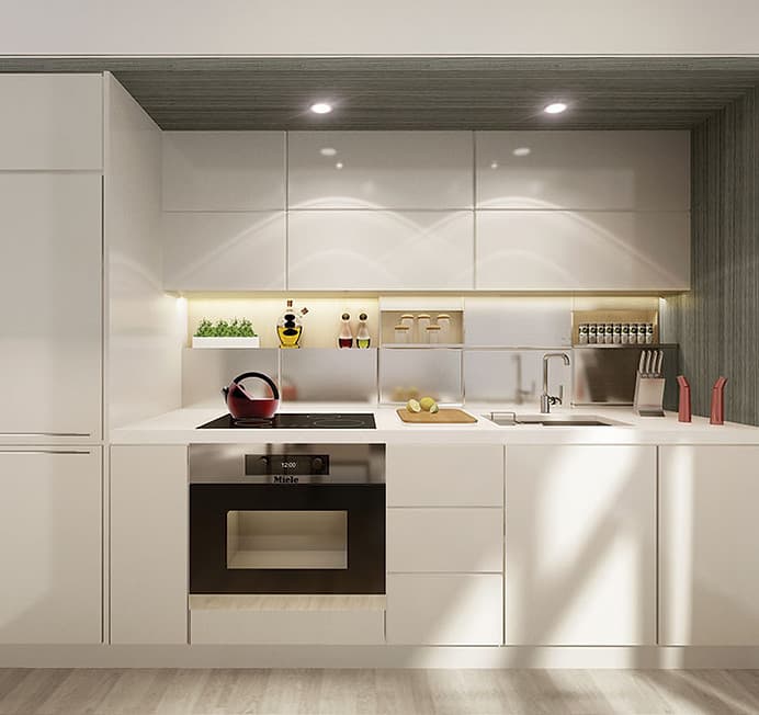 Picture of an apartment kitchen